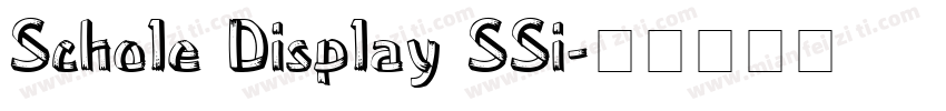 Schole Display SSi字体转换